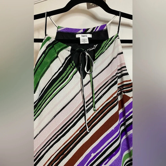 NWT Bar III Asymmetric Stripe Halter Dress Size XS - Picture 5 of 7
